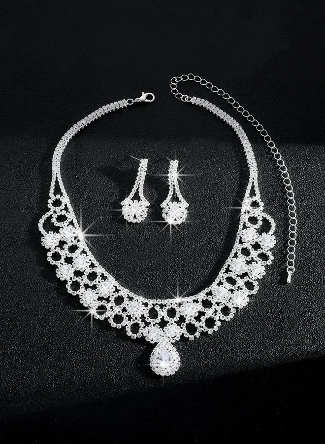 Take Two  2-Piece Embellished Necklace And Earrings Jewelry Set for Women | Best Price UAE